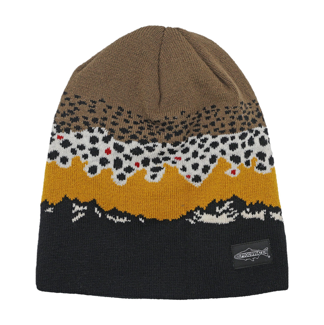 RepYourWater Brown Trout Mountains Knit Hat