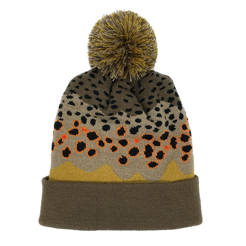 RepYourWater Brown Trout Skin Knit Hat