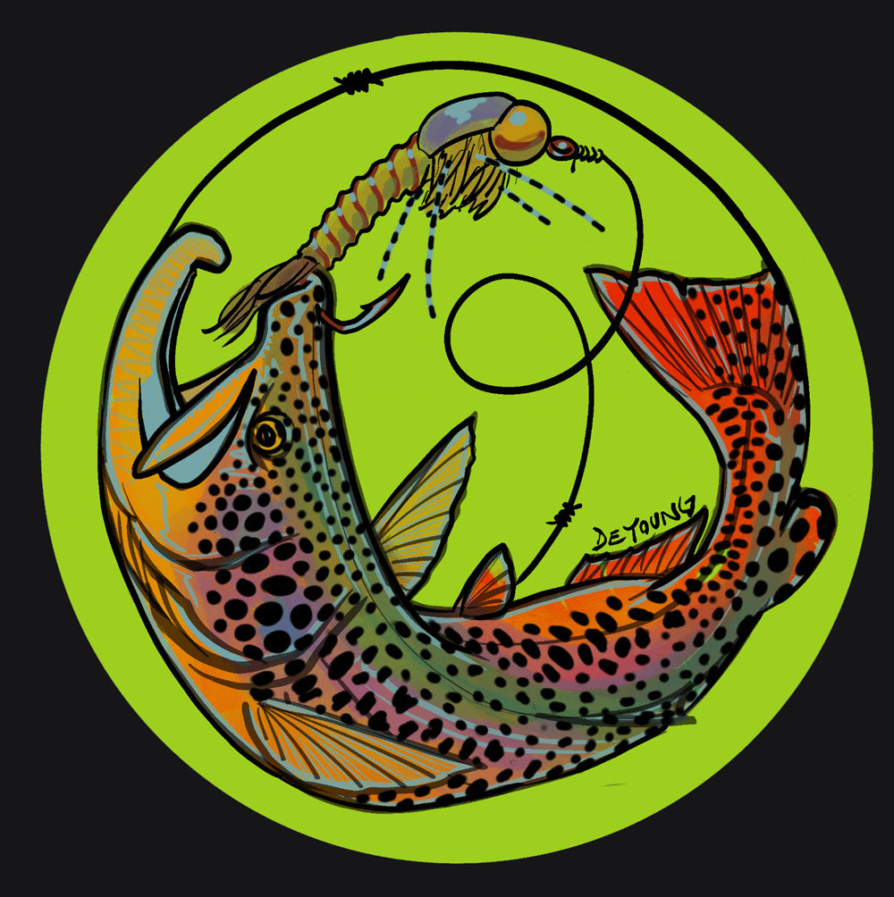 DeYoung Nymph Brown Nymph Cutout Decal