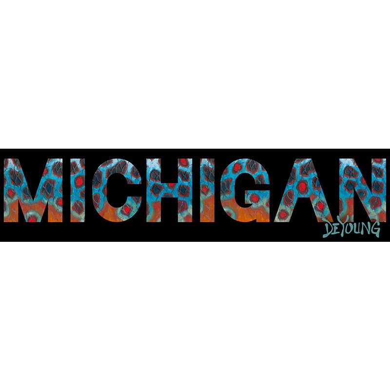 Deyoung Michigan Text Decal