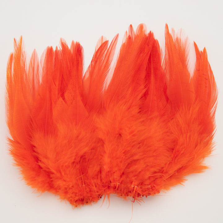 Strung Dyed Rooster Saddles