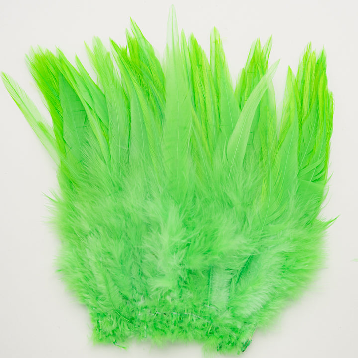 Strung Dyed Rooster Saddles