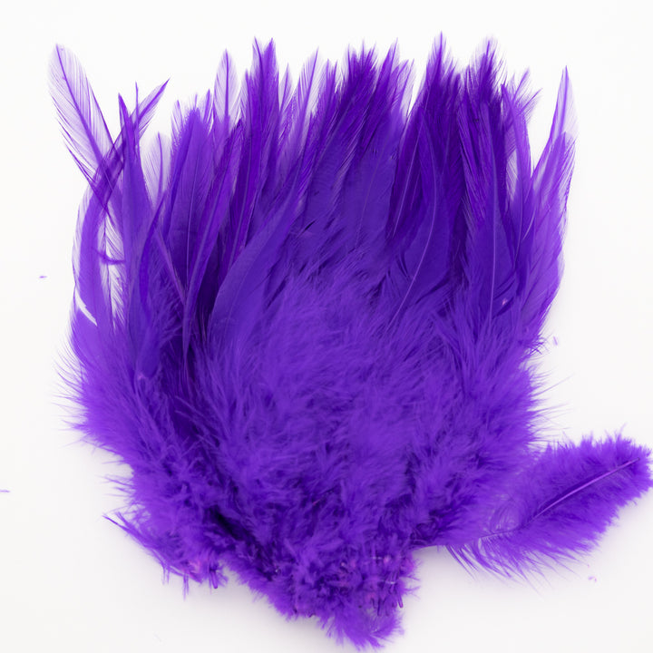 Strung Dyed Rooster Saddles