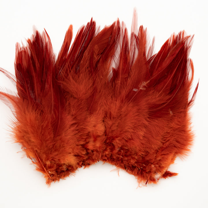 Strung Dyed Rooster Saddles