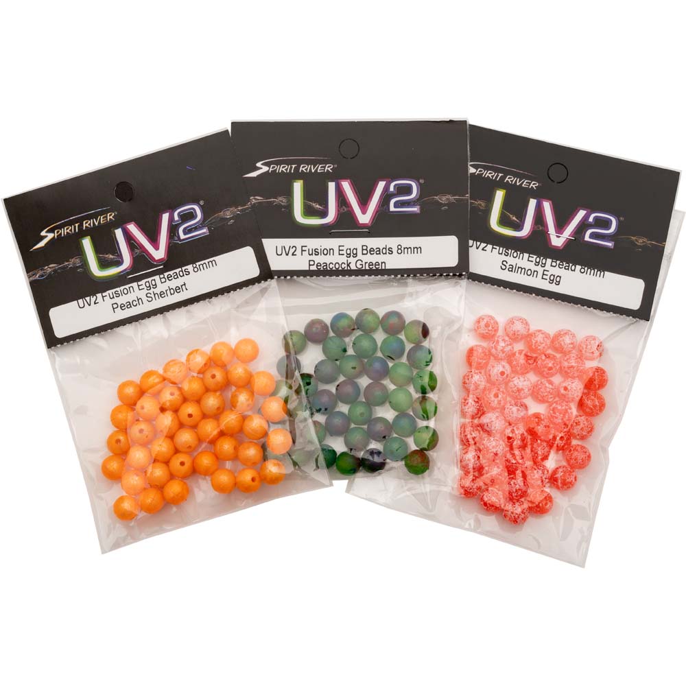 Spirit River UV2 Fusion Egg Beads, 8mm / Salmon Egg