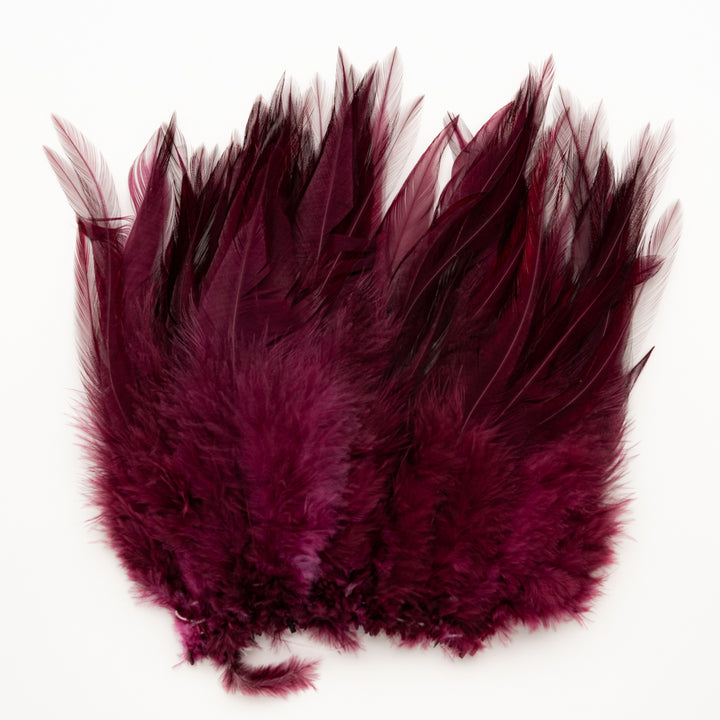 Strung Dyed Rooster Saddles