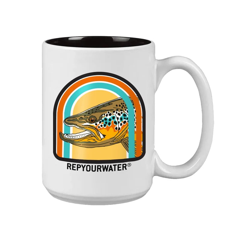 RepYourWater Rising Brown Ceramic Mug