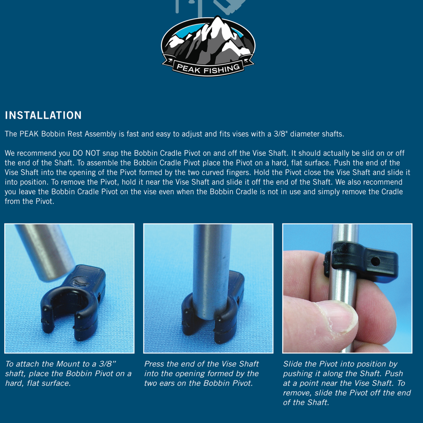 Peak Bobbin Rest Assembly