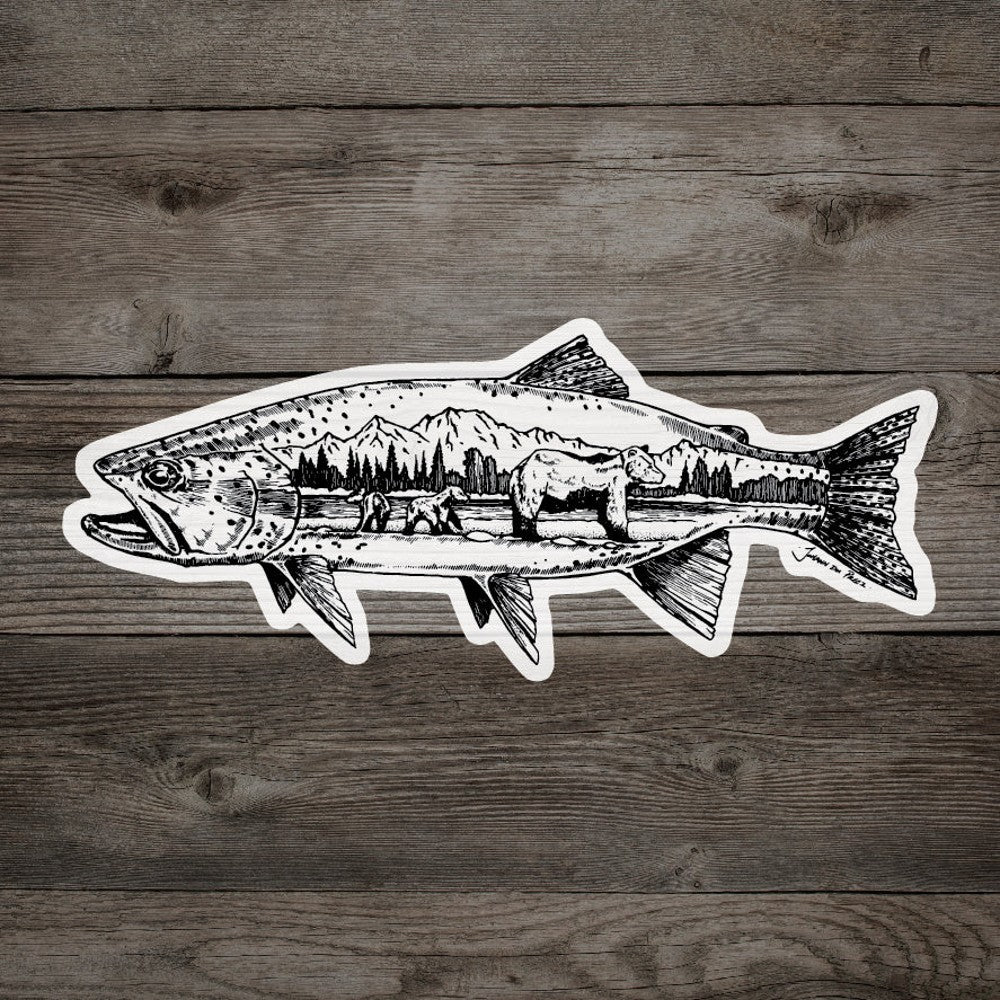 Rep Your Water Grizzly Trout Sticker
