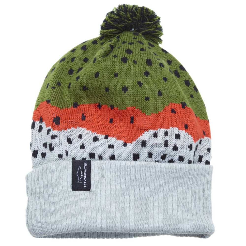 Rep Your Water Rainbow Trout Skin Knit Hat